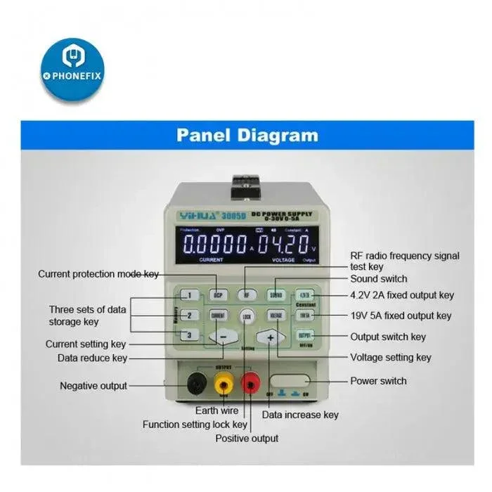 YiHua 3005D 30V 5A LCD Digital Display DC Power Supply Regulated DC - Image 4