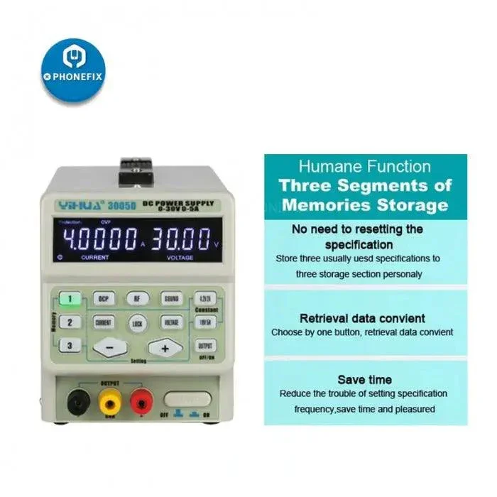 YiHua 3005D 30V 5A LCD Digital Display DC Power Supply Regulated DC - Image 6