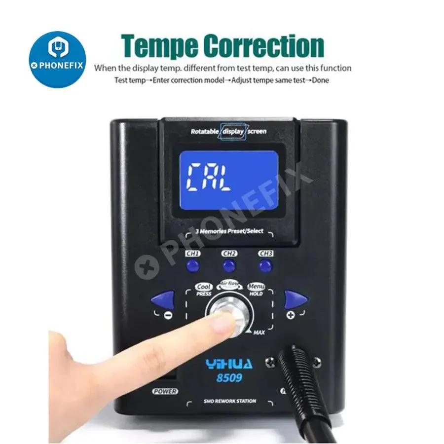 YIHUA 8509 Micro Adjustable Hot Air Gun SMD BGA Rework Station - Image 4