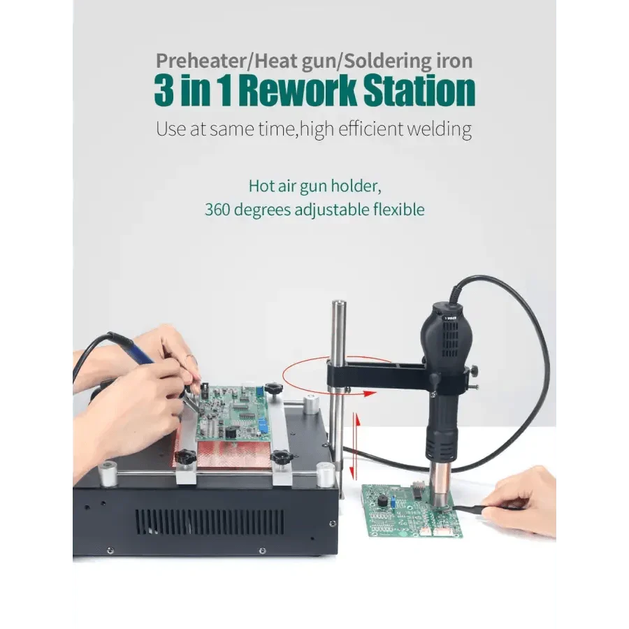 YIHUA 853AAA Pre-Heating BGA Rework Station hot air gun station - Image 14