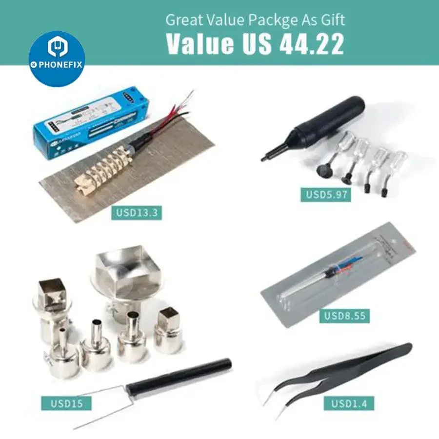 YIHUA 853AAA Pre-Heating BGA Rework Station hot air gun station - Image 5