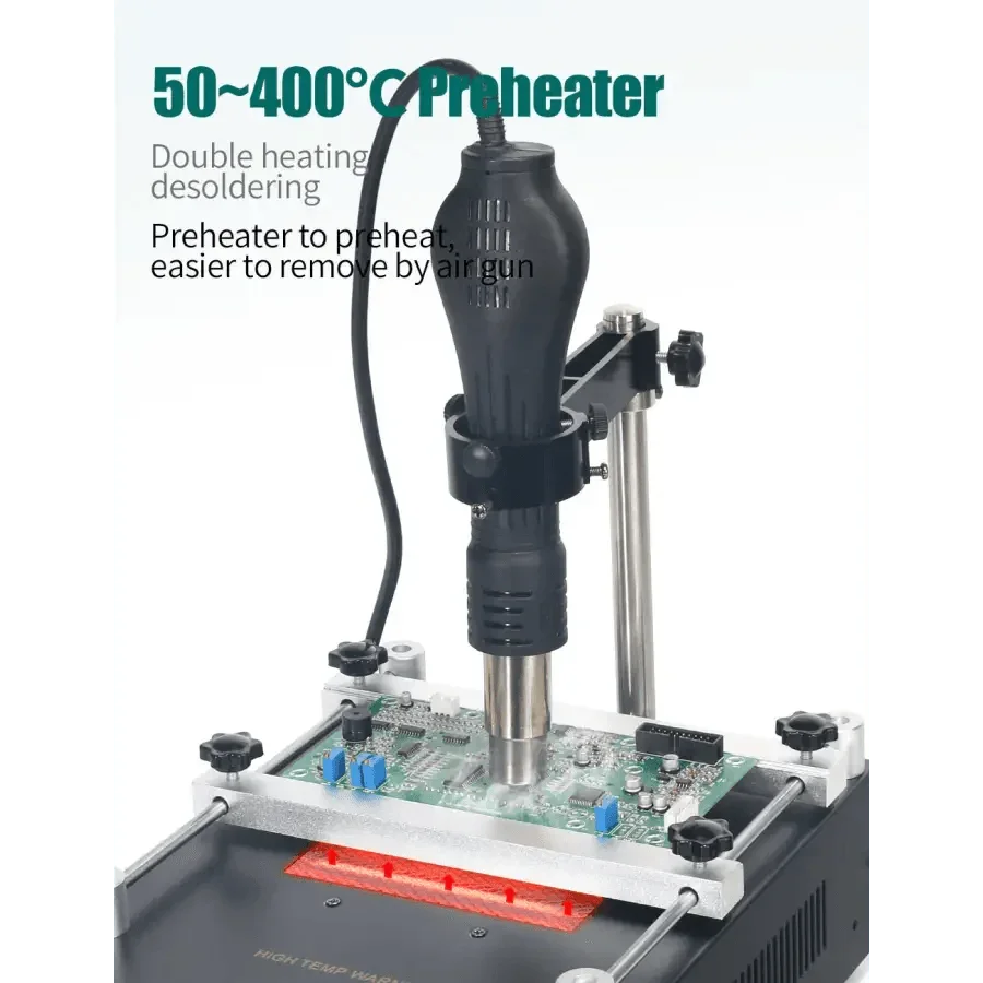 YIHUA 853AAA Pre-Heating BGA Rework Station hot air gun station - Image 6
