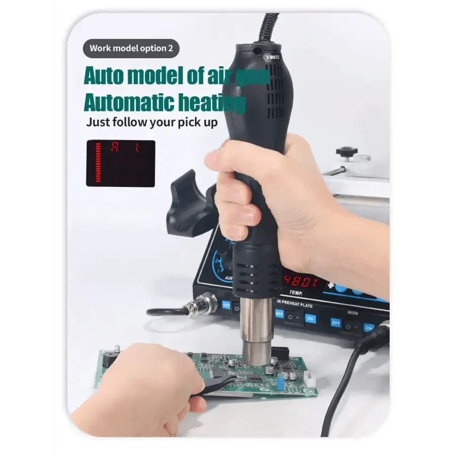 YIHUA 853AAA Pre-Heating BGA Rework Station hot air gun station - Image 8