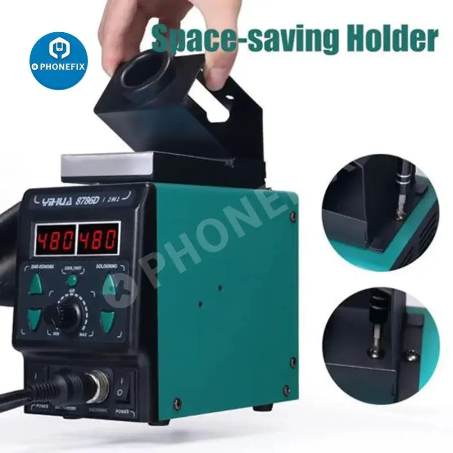 YIHUA 8786D BGA Rework Station Soldering Iron Hot Air Gun For Phone Repair - Image 13