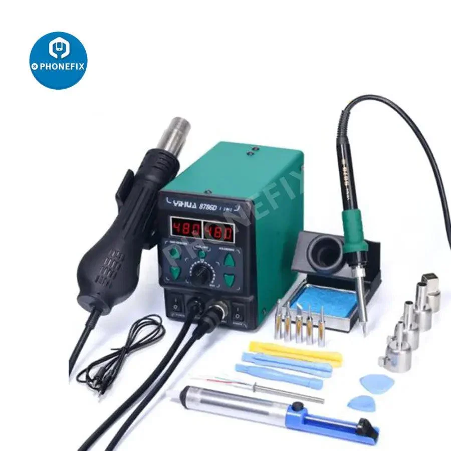 YIHUA 8786D BGA Rework Station Soldering Iron Hot Air Gun For Phone Repair - Image 3