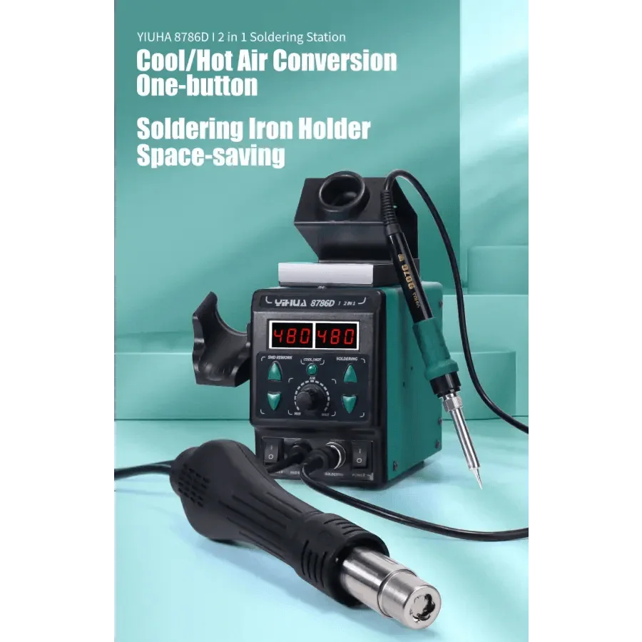 YIHUA 8786D Hot Air Soldering Station BGA SMD Welding Station - Image 12