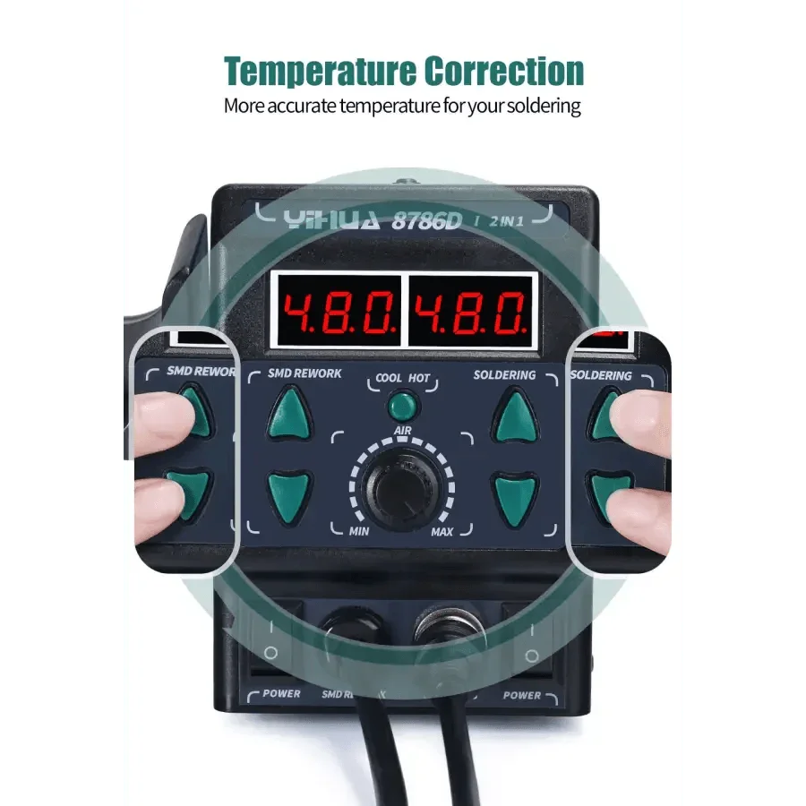 YIHUA 8786D Hot Air Soldering Station BGA SMD Welding Station - Image 18