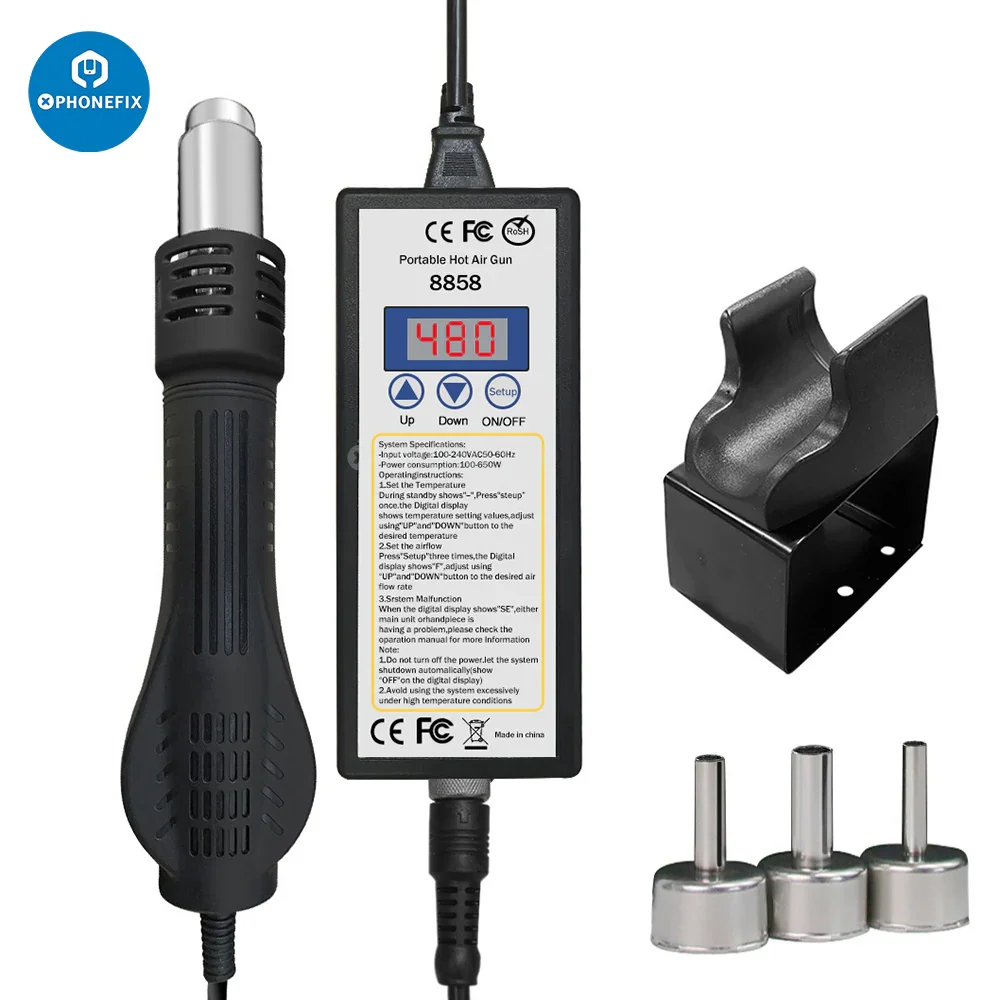 YIHUA 8858 BGA Soldering Rework Station Portable Hot Air Gun - Image 14