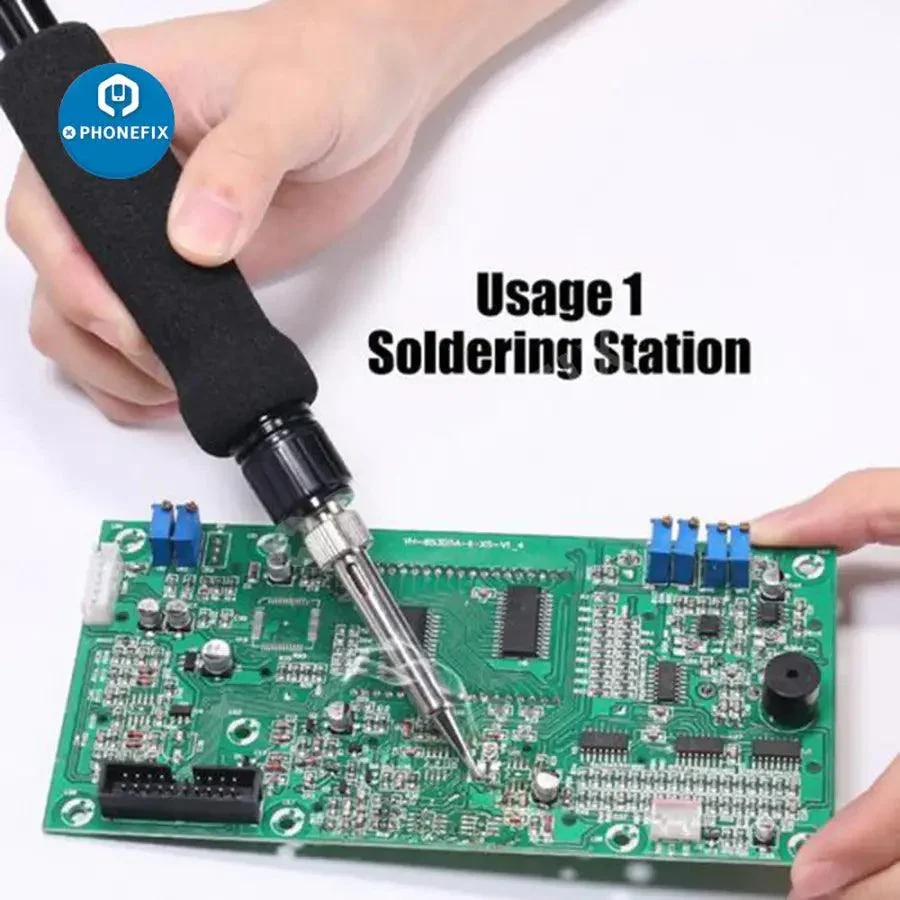 YIHUA 939D-II Soldering Station With Dual Carving Pyrography Pen Burning Tool - Image 11