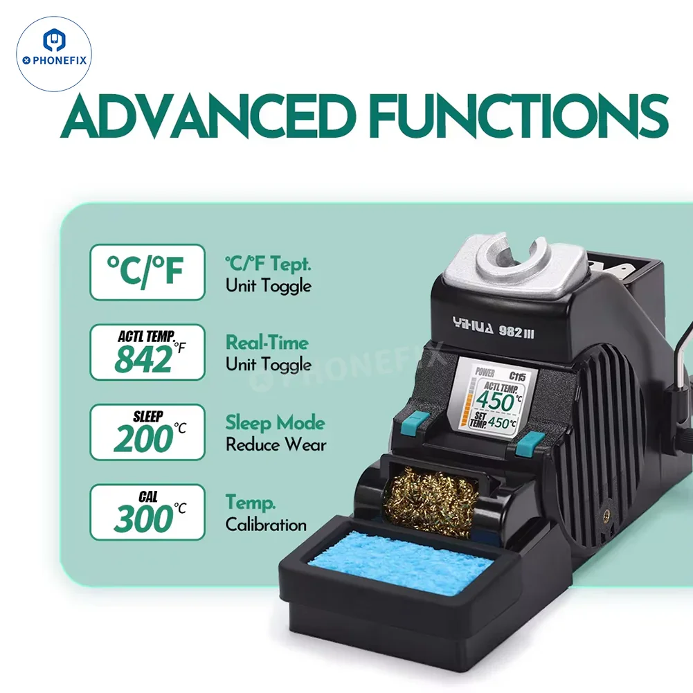 YIHUA 982-III C210 C115 Soldering Iron Station Two-hand Clamp - Image 8