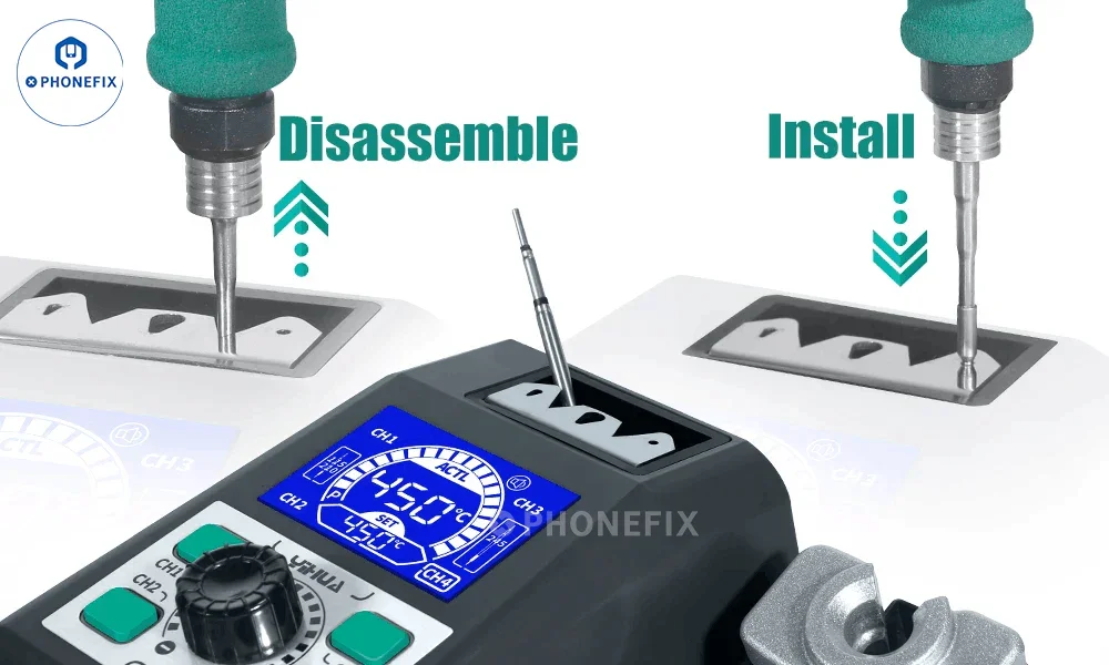 YIHUA 982 Intelligent Soldering Station C210 C245 Handle Welding Repair - Image 11