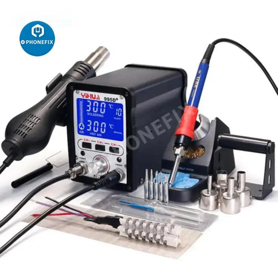 YIHUA 995D+SMD Soldering Station With Hot Air Gun For BGA Rework - Image 2