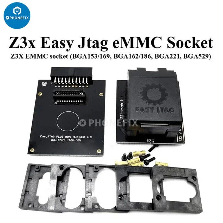 Z3X Easy Jtag Plus Box eMMC UFS BGA254/153/95 Socket Adapter - Image 6