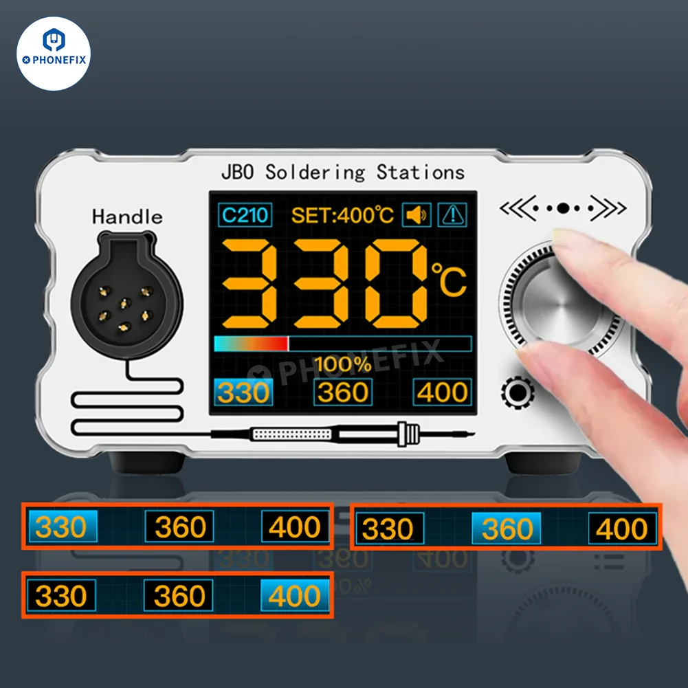 ZH-C210 Pro Precision Soldering Station With C210 Iron Tips - Image 6