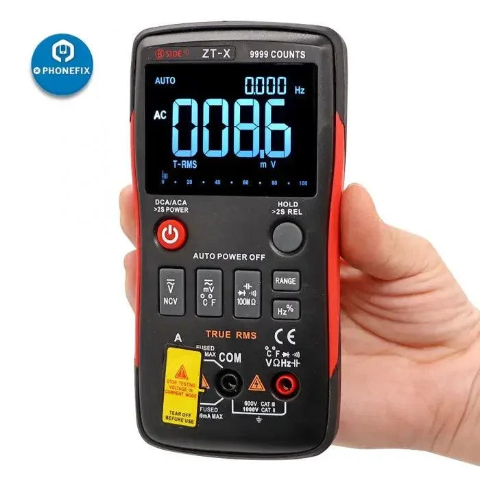 ZT-X Multimeter True RMS LCD Digital DC AC Ohm Ammeter - Image 3
