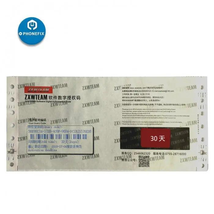ZXW Software Authorization Code for iPhone iPad Circuit Diagram - Image 3